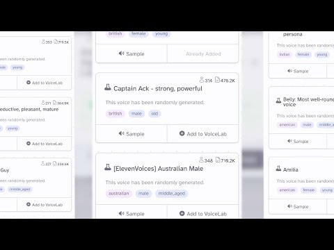 Introducing: Voice Library | ElevenLabs